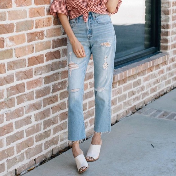Madewell Denim - MADEWELL The Perfect Vintage Jean Destroyed Light Wash {I17}